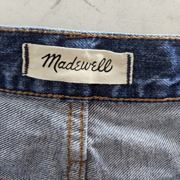 Madewell Rigid Denim Straight Blue 100% Cotton Mini Skirt 27 Preowned - Picture 5 of 6